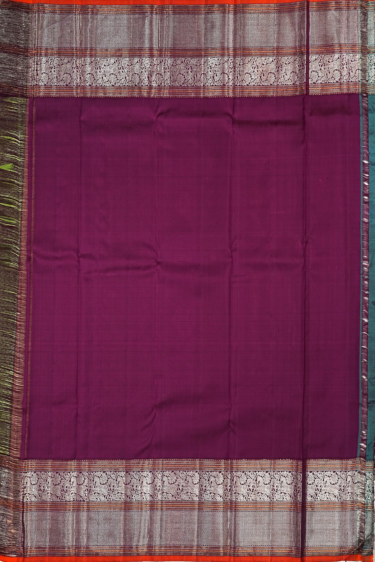Kanchipuram Silk Brocade Green Saree