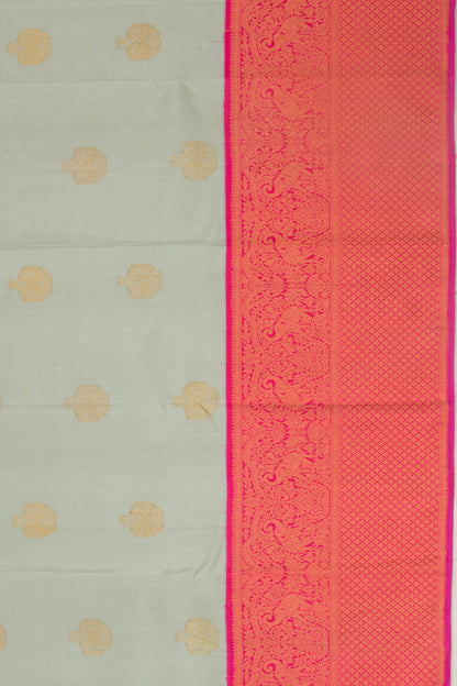 Kanchipuram Silk Butta Pista Green Saree