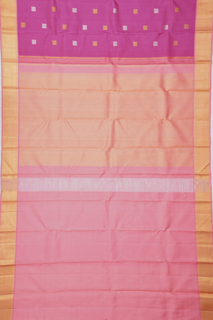 Kanchipuram Silk Butta Magenta Saree