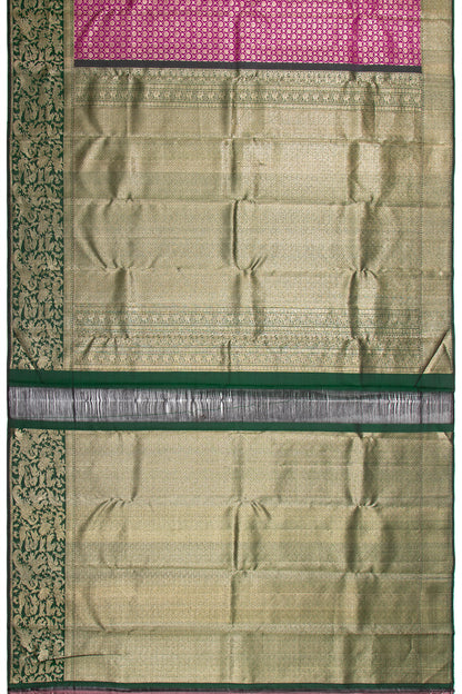 Kanchipuram Silk Brocade Pink Saree