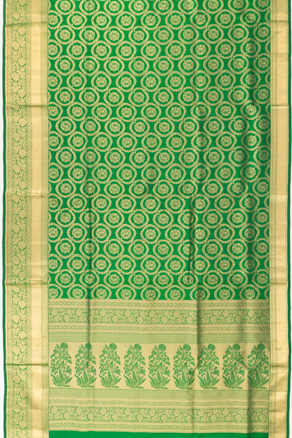 Coimbatore Soft Silk Jaal Green Saree