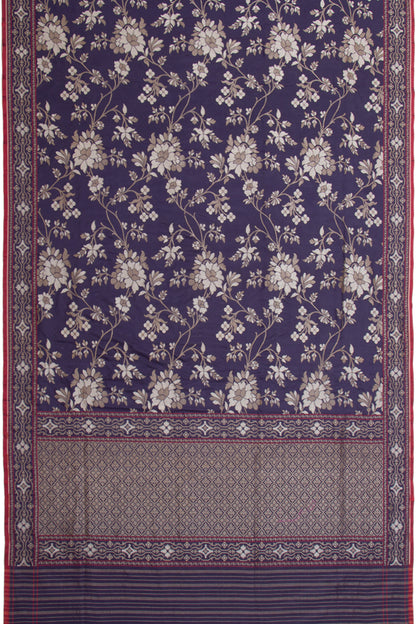 Banarasi Silk Jaal Dark Blue Saree