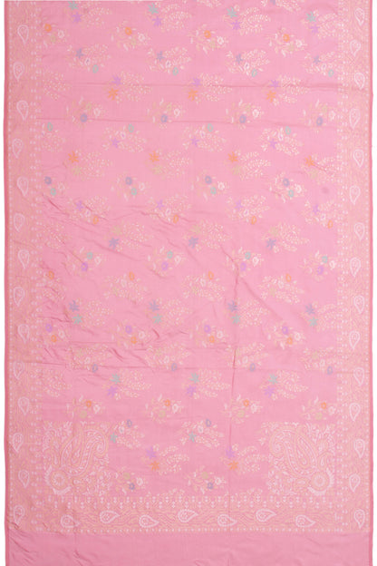 Banarasi Silk Jaal Butta Baby Pink Saree