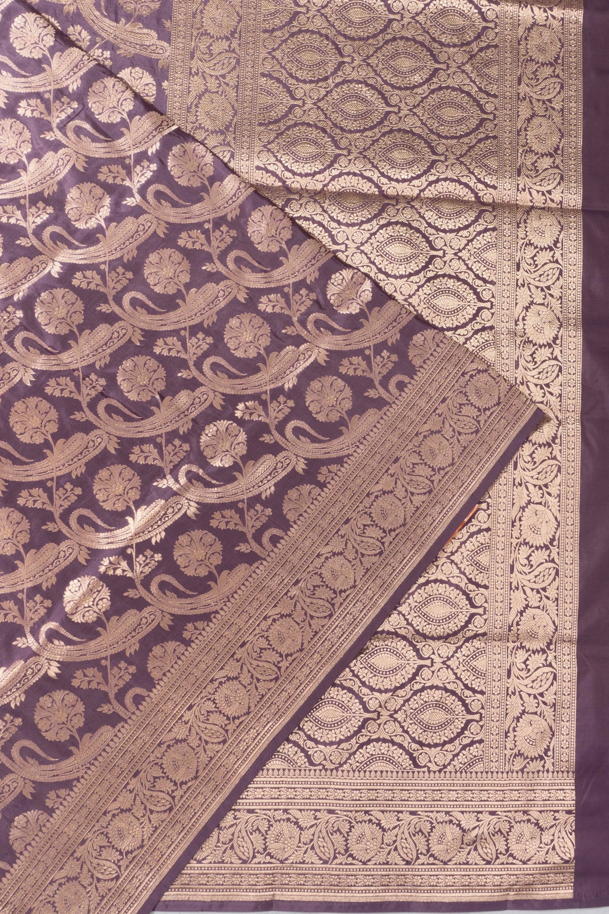 Banarasi Silk Brocade Lilac Saree