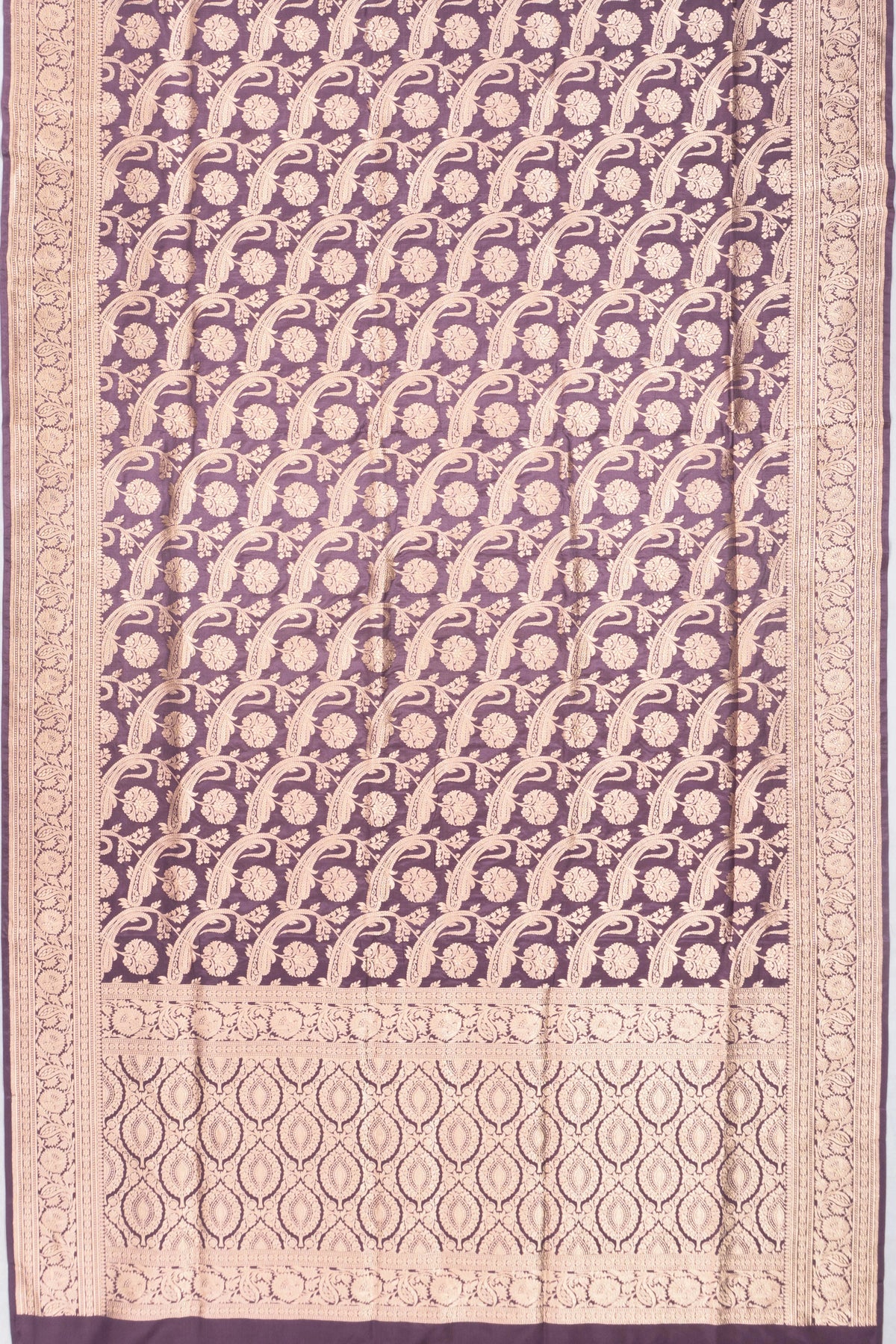 Banarasi Silk Brocade Lilac Saree